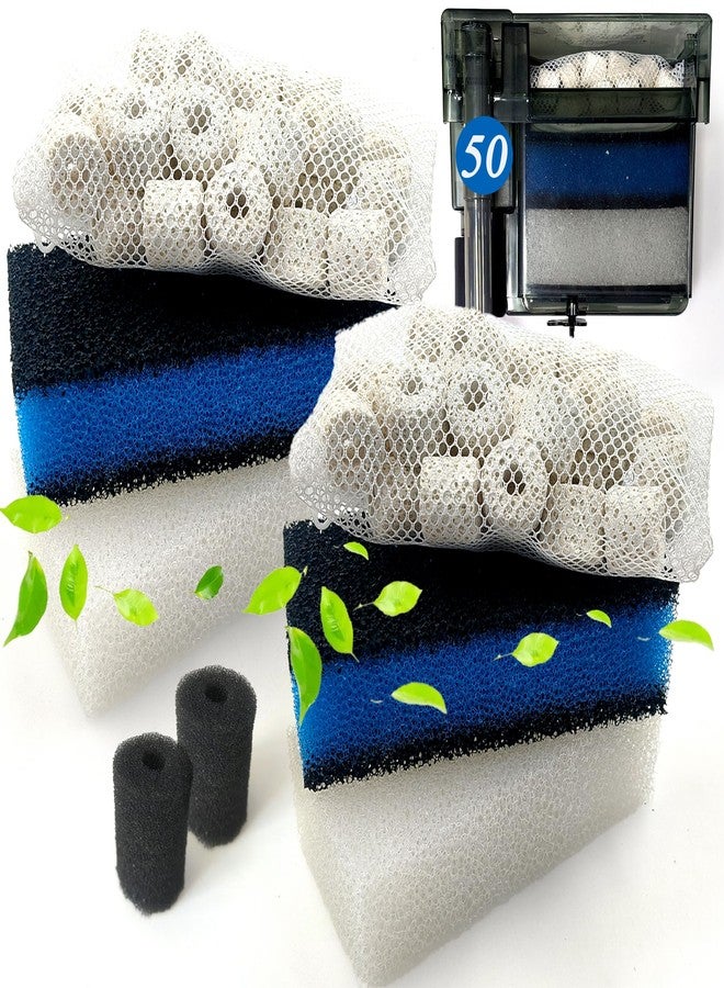PurifyLogix 2 Sets of Upgraded Three-Stage Filtration Fish Tank Filter for AquaClear 50 Power Filter, 2 Set of Replacement Maintenance Kit for Fish Tank Filter for 20- to 50-Gallon Aquariums - Image 1
